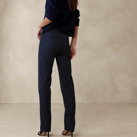 NWT BANANA REPUBLIC Sloan womens PANTS Sz 2 or 28w FORMAL OFFICE BUSINESS BLUE - Picture 1 of 10